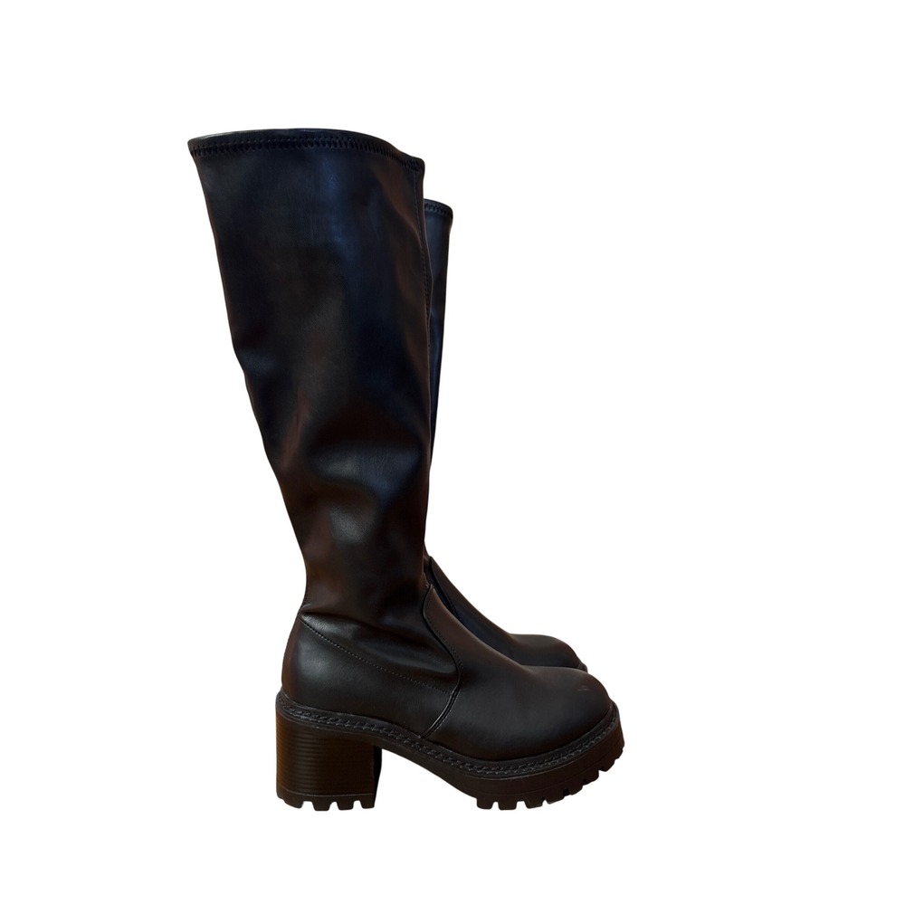 Madden Girl Meadow Platform Boots Women Black Lug Sole Goth Punk SIZE 7